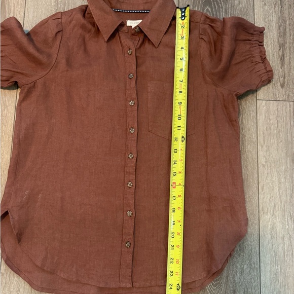 Pilcro Anthropology The Aly Puff Sleeve Linen Edition XS - Picture 11 of 11